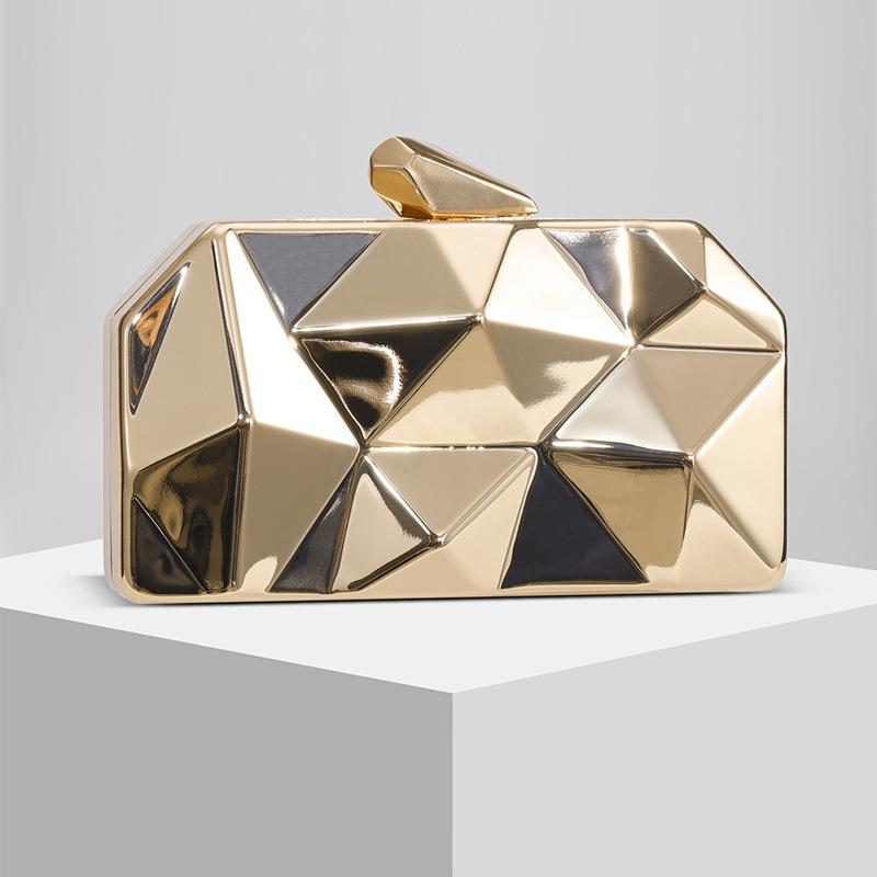 New metal glossy dinner bag clutch bag chain bag evening bag dress bag box