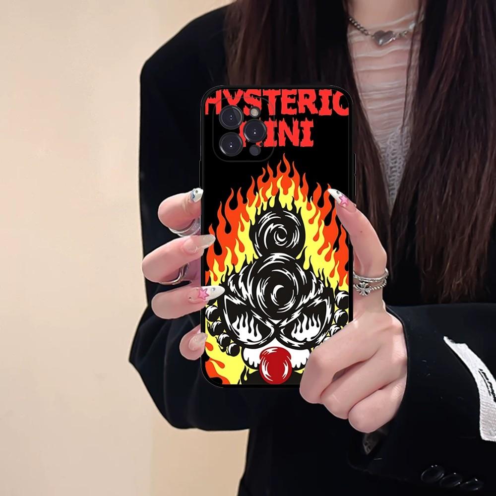 Japan Fashion Hysteric Mini Silicone Phone Case Silicone Soft For Iphone 15 14 13 12 11 Pro Mini XS MAX 8 7 6 Plus X XS XR Cover