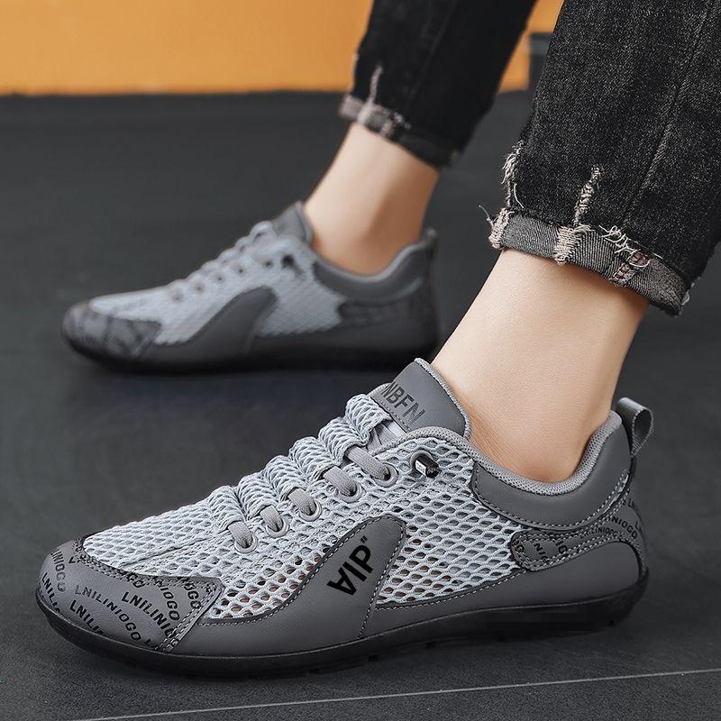 One-pedal men's shoes summer breathable mesh sports board shoes men's soft-soled non-slip casual trendy shoes