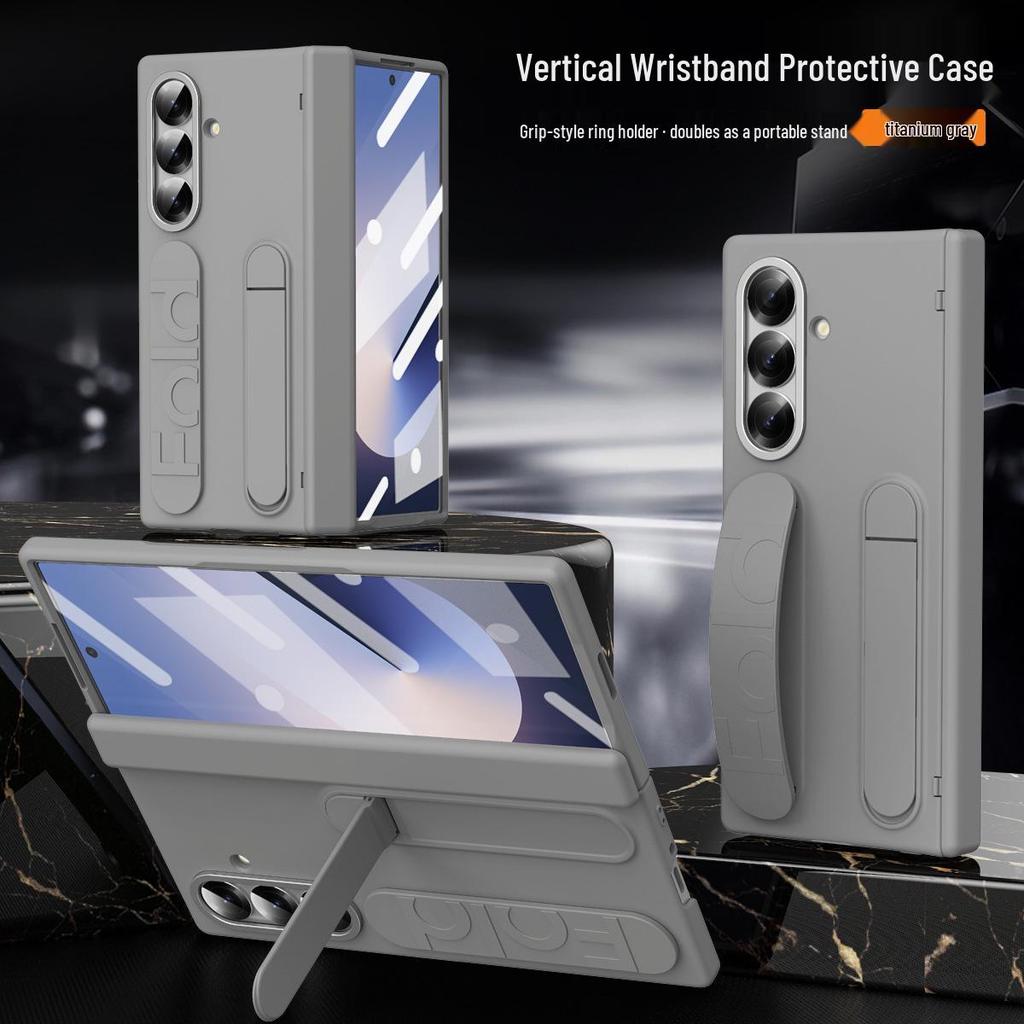 Samsung Z Fold7 Phone Case with Wristband, Pen Slot, Hinge Cover, and Screen Protection