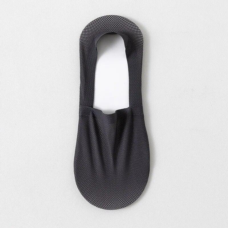 

Мужские носки летние тонкие сетчатые дышащие противоскользящие невидимые носки с неглубоким носком хлопковая подошва для отдыха низкие носки темно серый