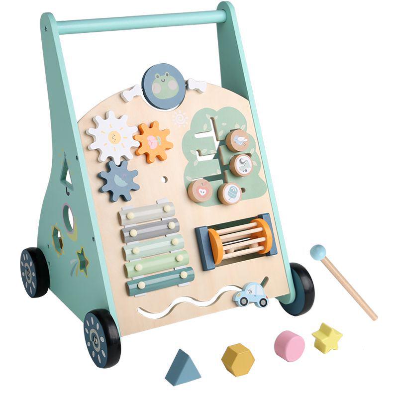 3-in-1 Wooden Baby Walker Stroller and Push Toy for First Steps - Ideal First Birthday Gift