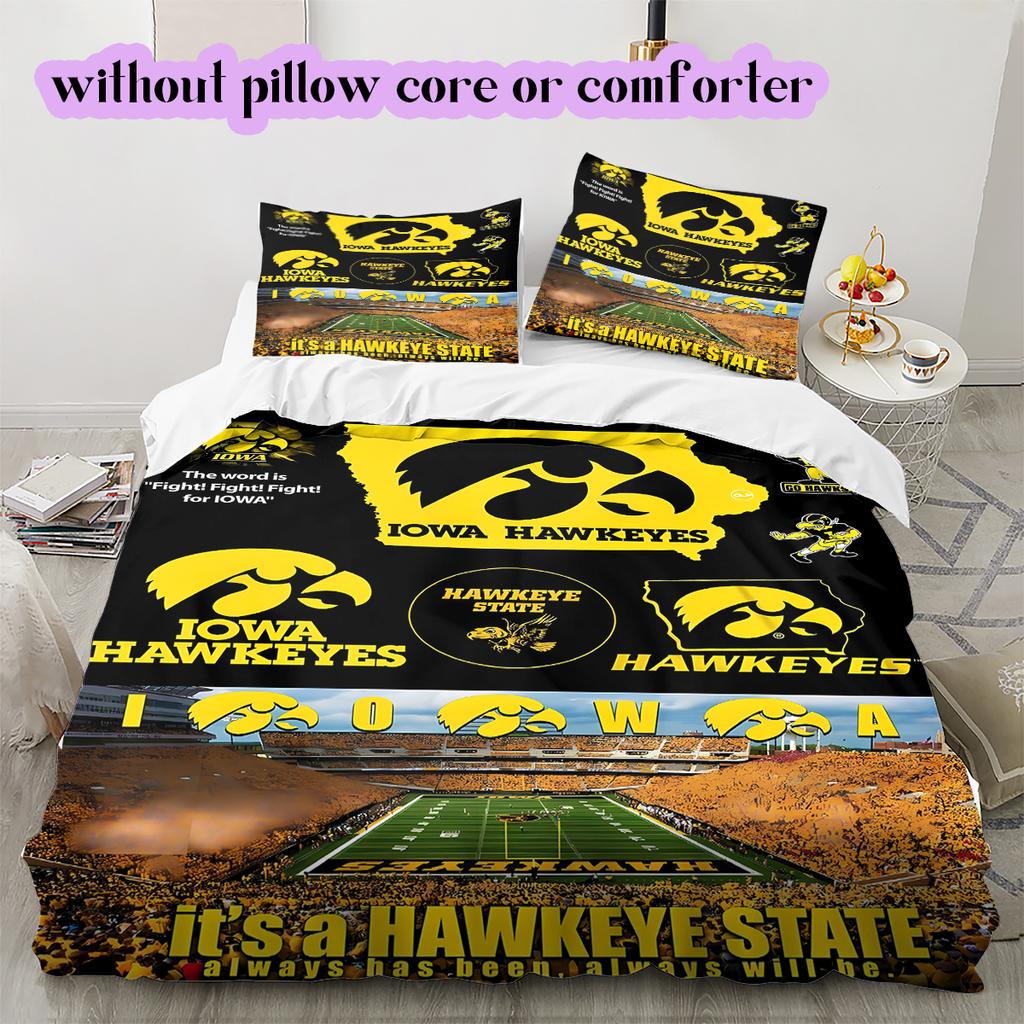 Rugby logoPattern Bedding Quilt Set Quilt Cover Pillowcase Home Decoration Birthday Gift (1 * duvet cover + 2 * pillowcase, without core)