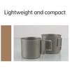 Ti Cup Camping Coffee Mug with Foldable Handle Lightweight Portable for Outdoors Travel Hiking 9CM