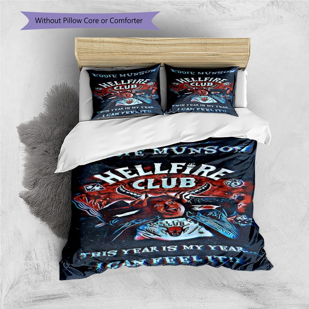 Cartoon Pattern Bedding Quilt Set Quilt Cover Pillowcase Home Decoration Birthday Gift (1 * Duvet Cover + 2 * Pillowcase, Without Core)