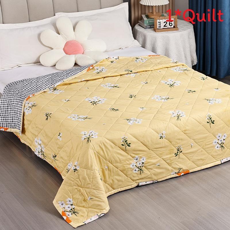 Summer Plant Animal Pattern Prints Duvet Quilt Bedding For Student Washable Room