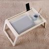 Foldable Desk Breakfast Bed Table Computer Laptop Holder Portable Serving Tray Beige