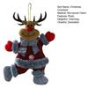 Christmas Plush Ornaments Cute Snowman Santa Elk Bear Doll Hanging Pendant Christmas Tree Decoration for Walls Windows Doors Home Decor