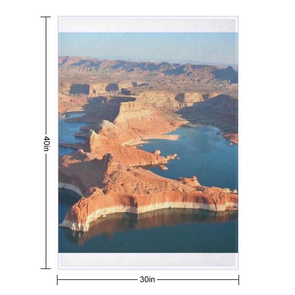 Lake Powell, Glen Canyon, früher Morgen 2 Kuscheldecke Flauschig Winterbetten für Babys Karomuster Decken