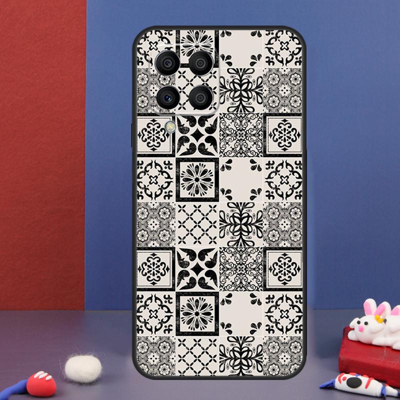 Boho Tile Mosaic Aesthetic Case For Samsung Galaxy M13 M53 M06 M16 M31 M11 M35 M55 M15 M56 M36 M12 M32 M52 M14 M34 M54