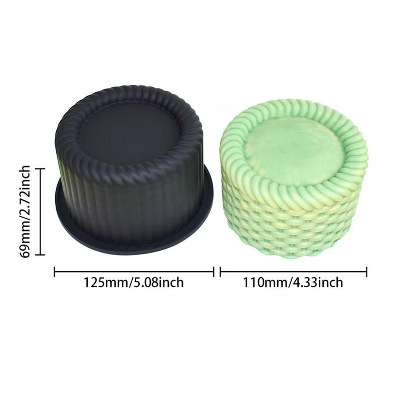 

1/6 Cavity Woven Flower Basket Design French Mousse Cake Mould Silicone Cake Mold Kitchen Bakeware Dessert Decorating Tools чорний