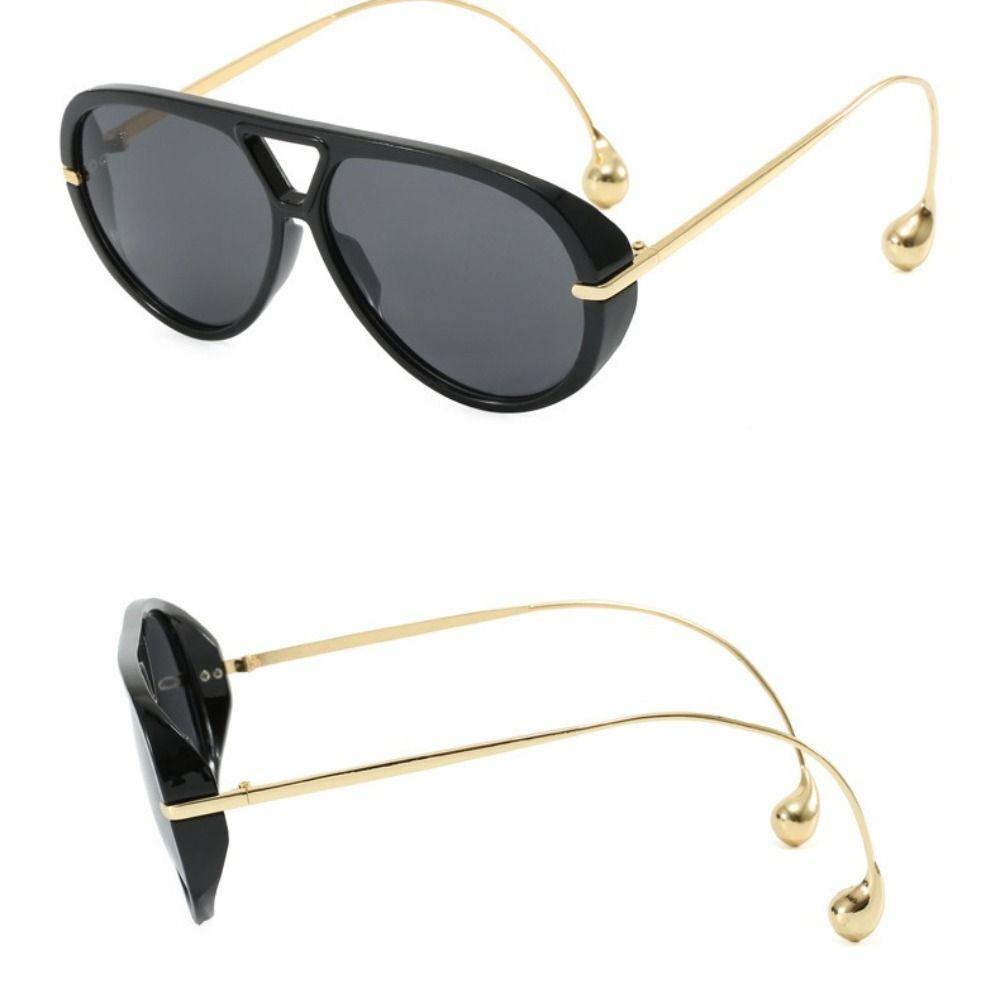 Double Bridge Retro Men Sun Glasses Anti-UV Shades Eyeglasses Women  Round  Sunglasses  Streetwear