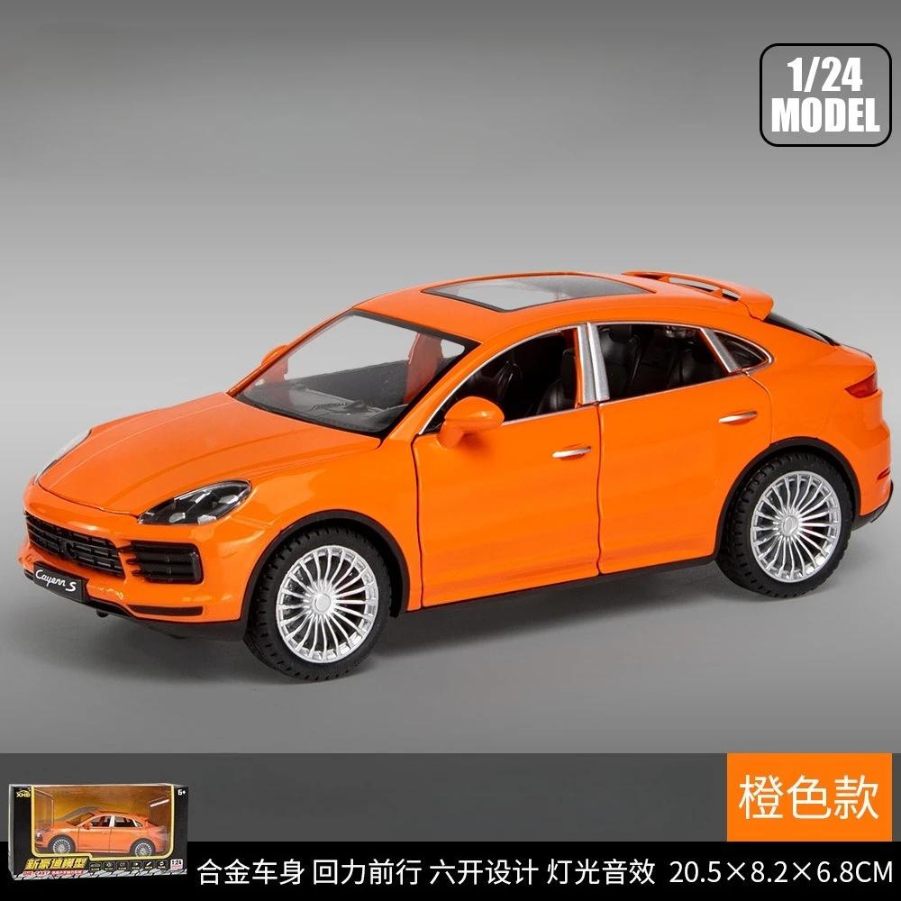 1:24 Cayenne S SUV Legering Auto Model Diecasts Metaal Speelgoed Voertuigen Auto Model Simulatie Geluid Licht Verzameling Cadeau