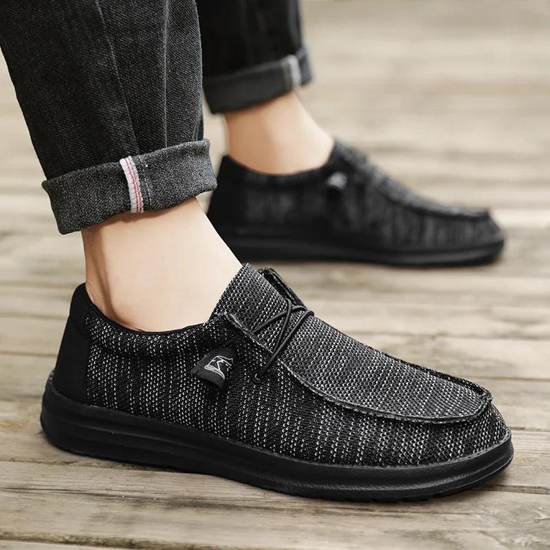 Kerl Canvas Schuhe Herren Lässige Slipper Alpargatas Hombre Mokassins Mocassin Homme Leicht Atmungsaktiv Plus Große Größe 50