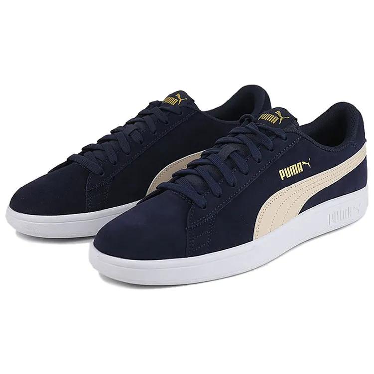 PUMA Smash V2 Retro Casual Skateboarding Shoes Unisex Deep Blue (Unisex) Skate Shoes 364989 37