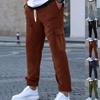 Men's Corduroy Trousers Solid Color Sweatpants Loose Straight Multi-pocket Men's Thin Casual Pants Autumn and Winter
