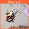 Halloween Skeleton Flower Butterfly Pattern Acrylic Pendant For Vehicle Style