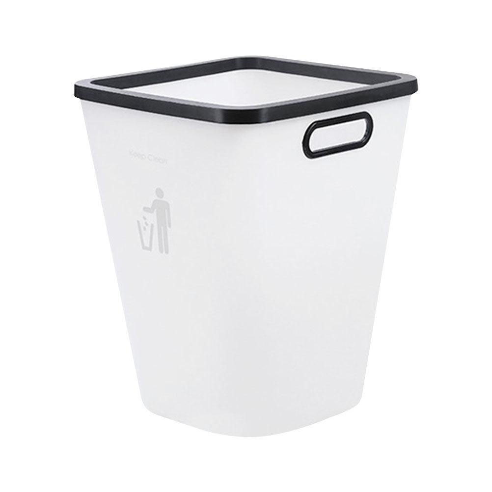 Small Household Trash Can Plastic Waste Paper Basket for Study Kitchen Living Room Toilet Compact Elegant Design Garbage
