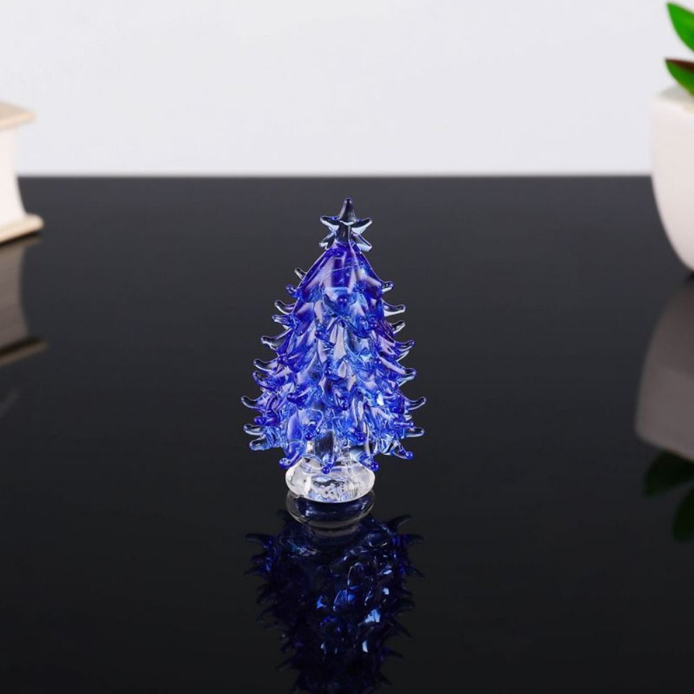 Exquisite Christmas Tree Miniature Cute Tree Statue Beautiful Crystal Tree Figurine  Office