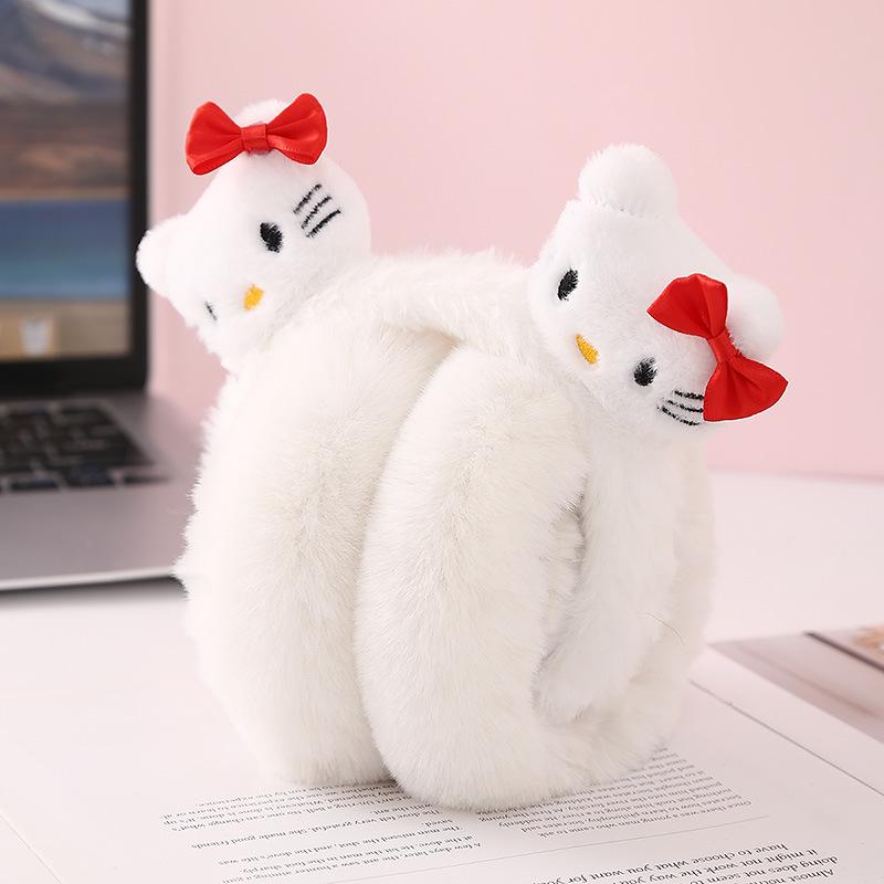 Winter Cartoon Cat Earmuffs: Cute, Warm Protection for Students and Outdoor Enthusiasts