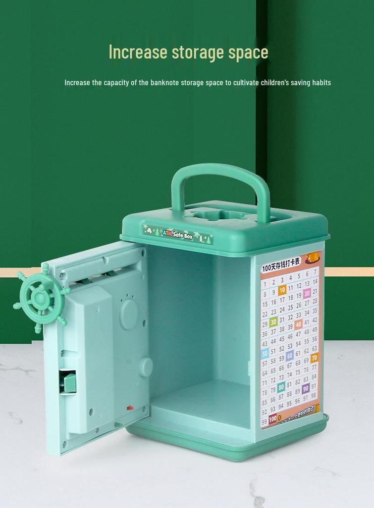 Large Cartoon Piggy Bank with Lock: Automatic Deposit/Withdrawal Savings Jar for Kids, Password-Protected Gift