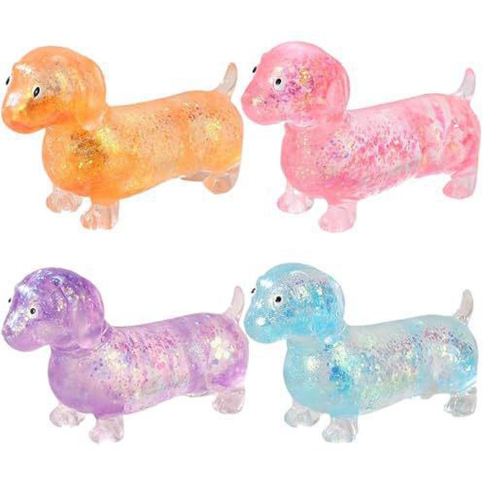 Maltose Texture Sausage Dog Fidget Sparkling Powder Squishy Toys Slow Rising Toys Kids Adults