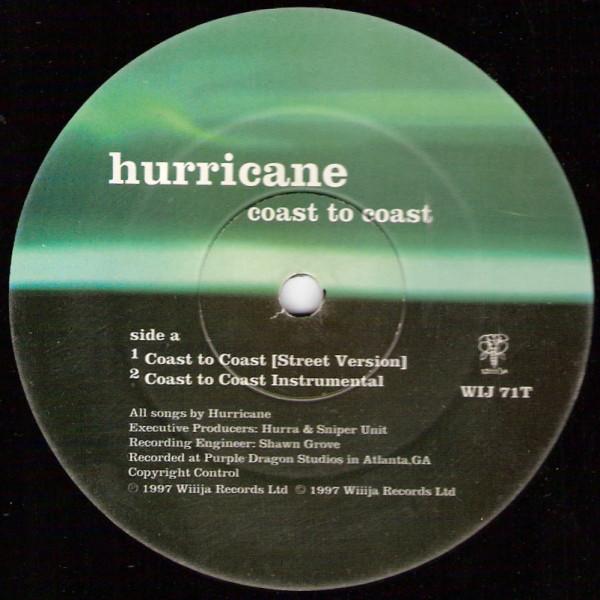 

12inch Record HURRICANE - Coast To Coast WIJ71T Wiiija Records 1997 UK Rap & Hip-Hop/R&B Used