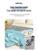 Cooling Ice Silk Summer Quilt - Lightweight, Washable, Solid Color for Single/Double Beds