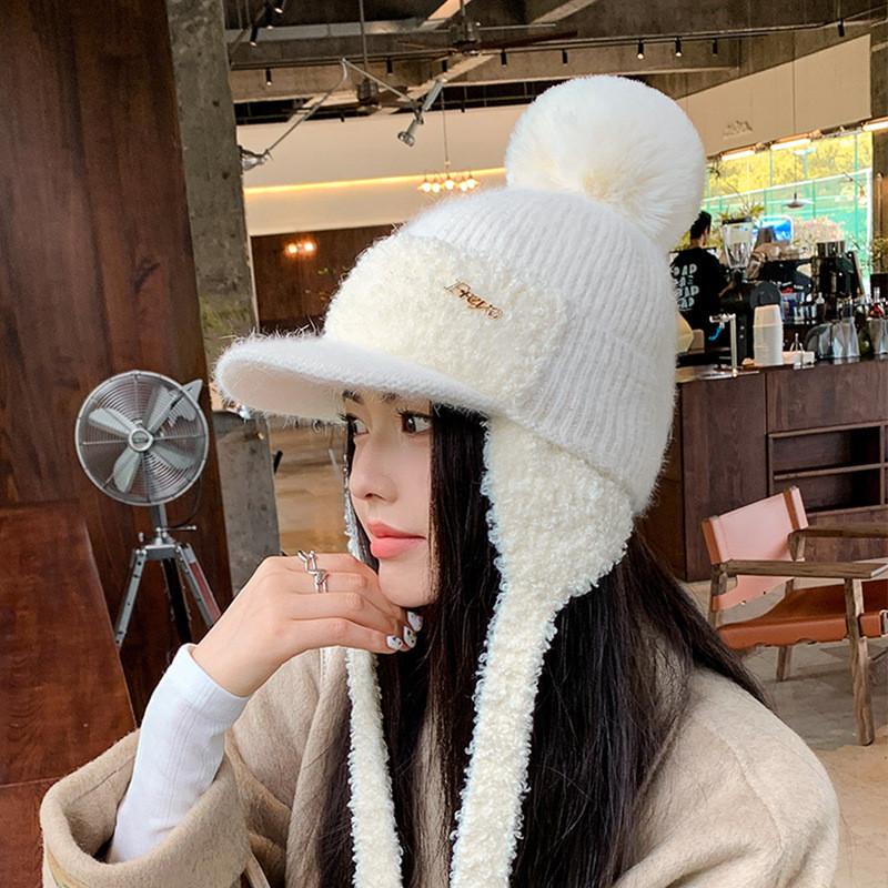 Knit Winter Beanie Hat For Women With Fleece Lining And Ear Protection For Cold Weather