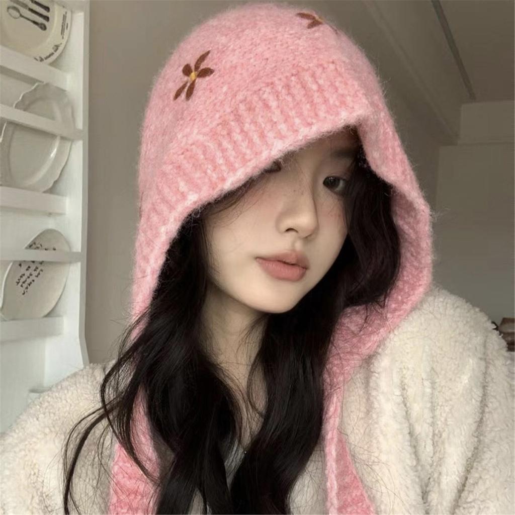 Lovely Flower Knitted Hat Winter Warmth And Comfortable Hat Handmade Hat for Women and Kids