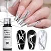 5ml Cross-Border Metallic Gold & Silver Line Drawing Gel for Nail Art - High-Density UV/LED Gel