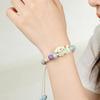 Elegant Handcrafted Ceramic Bead Bracelet With Animal Patterns Stretchy Design Travel Ethnic Wrist Accessory