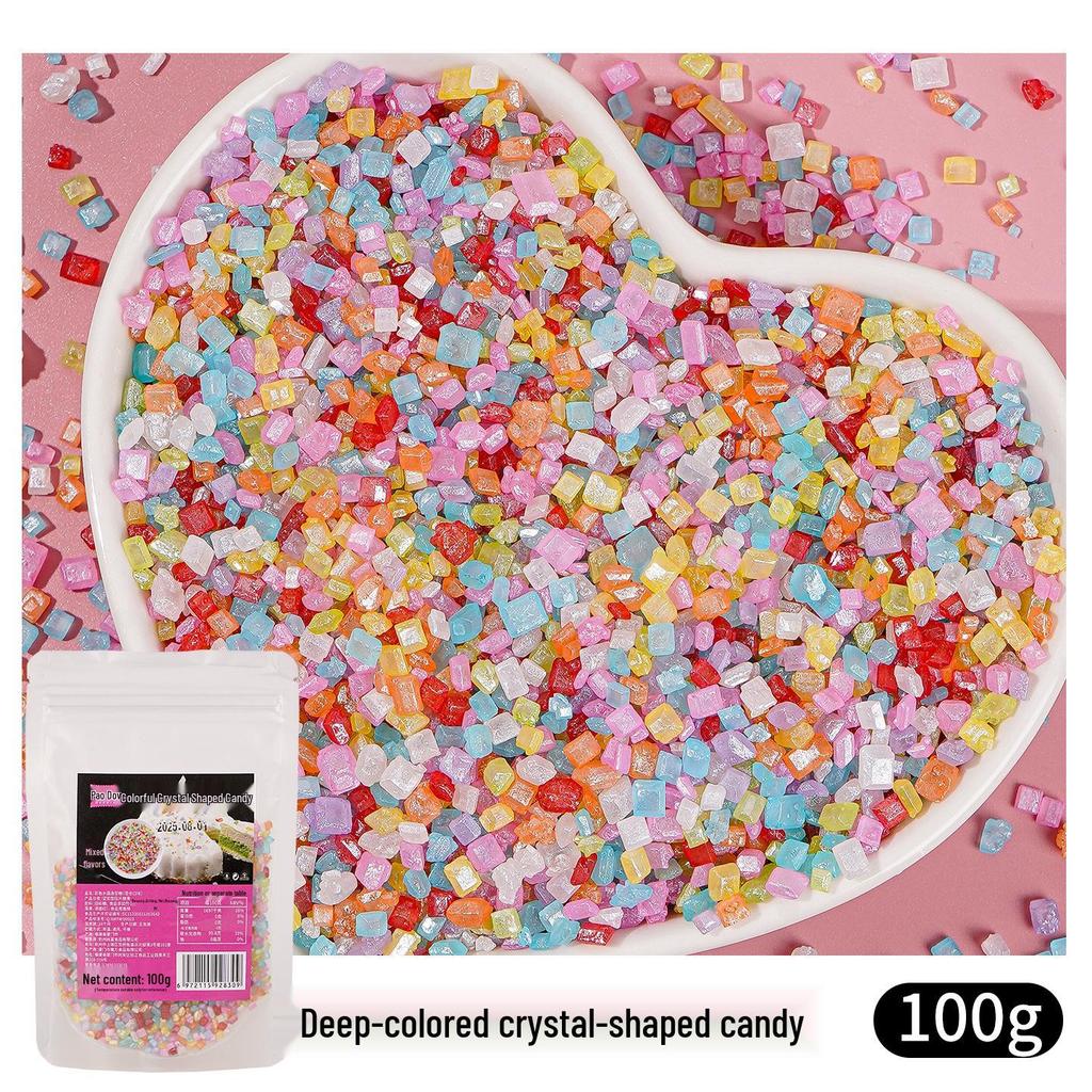 Irisierende Backdekoration Zuckerperlen: Bunter, gemischter Zucker für Cupcakes, Donuts, Lollis und mehr.