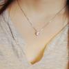 Stainless Steel Shiny Clear Zircon Necklace for Women Minimalist Choker Neck Chains Fashion Delicate Jewelry Gift