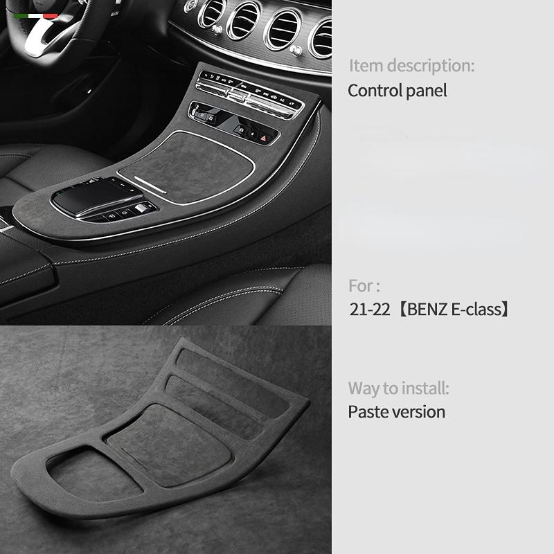Für Mercedes Benz E-Klasse W213 Italien Super Wildleder Abdeckung Auto Mittelkonsole Schalthebel Panel Verkleidung Zubehör