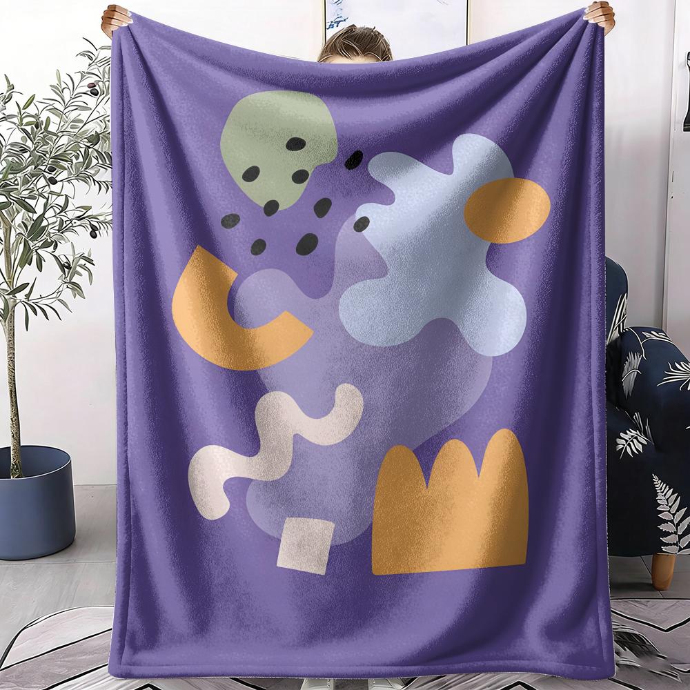 Colorful Vectors Throw Soft Flannel AC Blanket Lightweight Summer Nap Throw Cozy  Blanket for Sofa Bed Travel Home