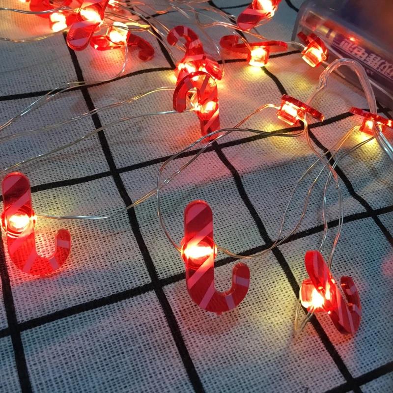 2m 20 Lights Christmas Lights Garland Santa Claus String Lights For Party Decorations Xmas Tree Decor New Year Gift 2025