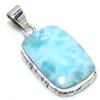 Natural Republic Larimar Edelstein 925 Massiv Sterlingsilber Anhänger 1,75" T8q12