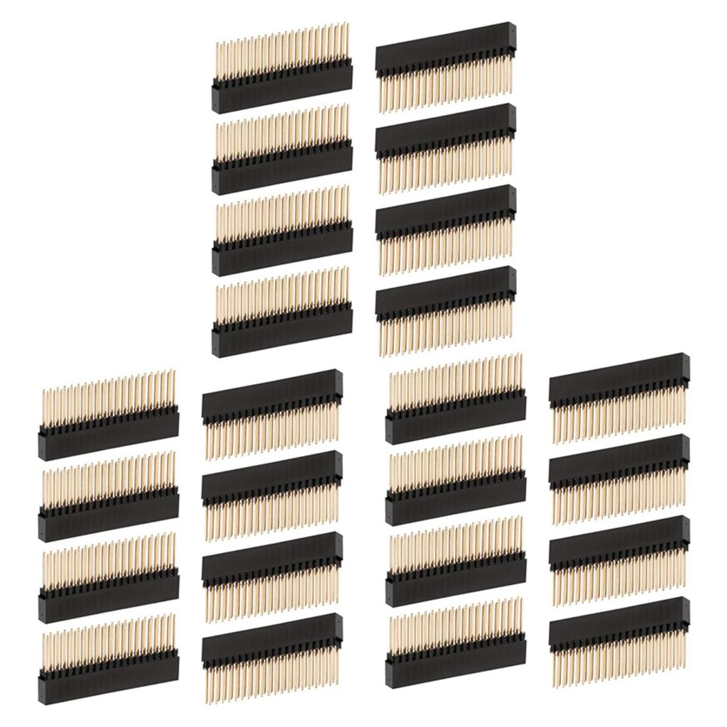 ABBY-24PCS,2X20(40 Pin) Extra Tall Female 0.1 Inch Pitch Stacking Header For Raspberry Pi A+/B+/Pi 2/Pi 3 Extra Tall Header