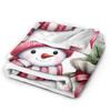 Christmas Snowman Flannel Blanket Winter  Soft Warm Throw Blanket for Children Couch Chair Novelty Bedspread Sofa Bed Cover
