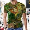 2022 Summer Latest 3d Printing Tarot style Men's Fashion Harajuku Short-Sleeved O-Neck Men's Oversized T-Shirt Men clothing Tops