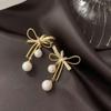 Large Retro 925 Pearl Earrings with Niche Ear Buckles for Women