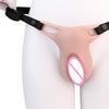 FAAK Silicone Chastity Cage Penis Cover Insertable Vaginal Pant Discreet Daily Wear Chastity Device Realistic Clitoris Wholesale