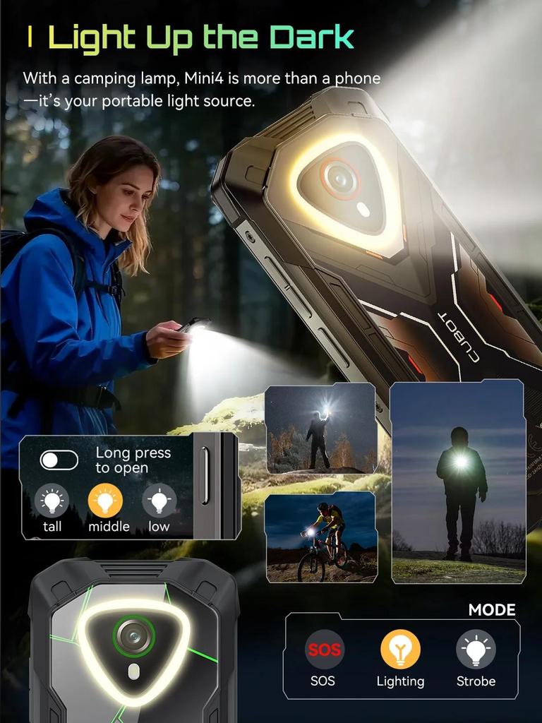 Cubot KingKong Mini 4 Android 15 Mini Smartphone, 4.7-Inch Mini Screen, 90Hz, 4700mAh, 6GB/8GB RAM+128GB/256GB ROM, Mini Phone, NFC