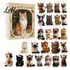 Christmas Advent Calendar Calendar 24 Day Countdown Box with Cat Dog Festival Atmosphere Decor Cow Acrylic Ornaments Festive Tree Hanging