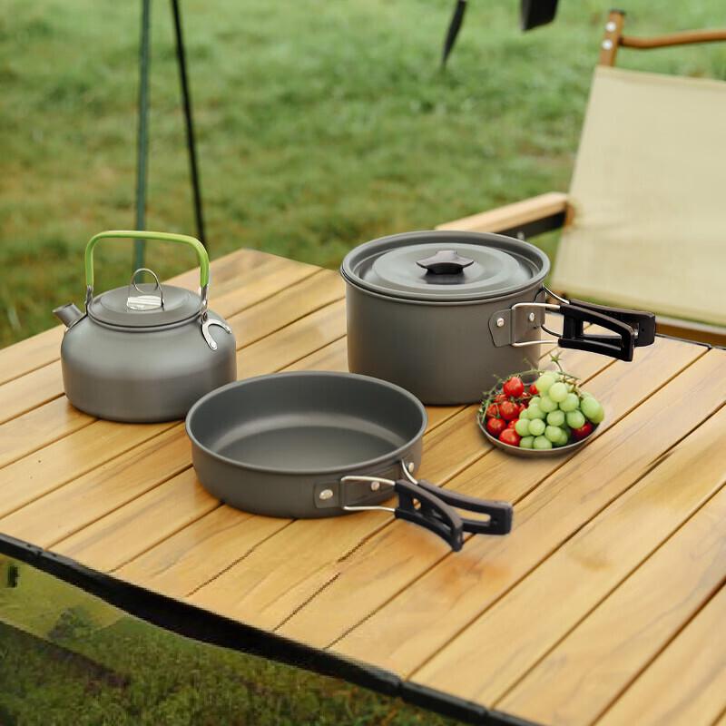 ZISIZ Outdoor Camping Cookware Set (3-Piece)