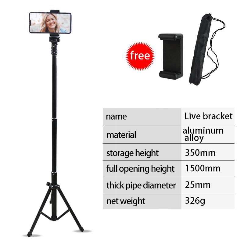 Lightweight Portable Flexible Mini Smart Phone Mobile Cell Phone Holder Light Support Selfie Stick Tripod Tripod for iPhone MS21-A чёрный
