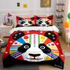 Colorful Panda Design Gift Set Multiple Sizes Kid'S And Adults' Bedroom Exquisite 3Pc Bedding Set, Gift