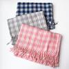 Luxury Brand Plaid Scarves Cotton Shawls Lovers Winter Warm Plaid Shawl Double Layers Tassel Scarves
