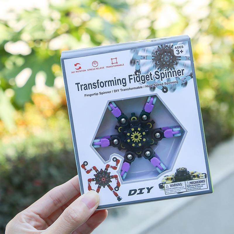 Primary School Students' Creative Tops Children's Small Toys Deformed Mechanical Tops Kindergarten Children's Fingertip Tops